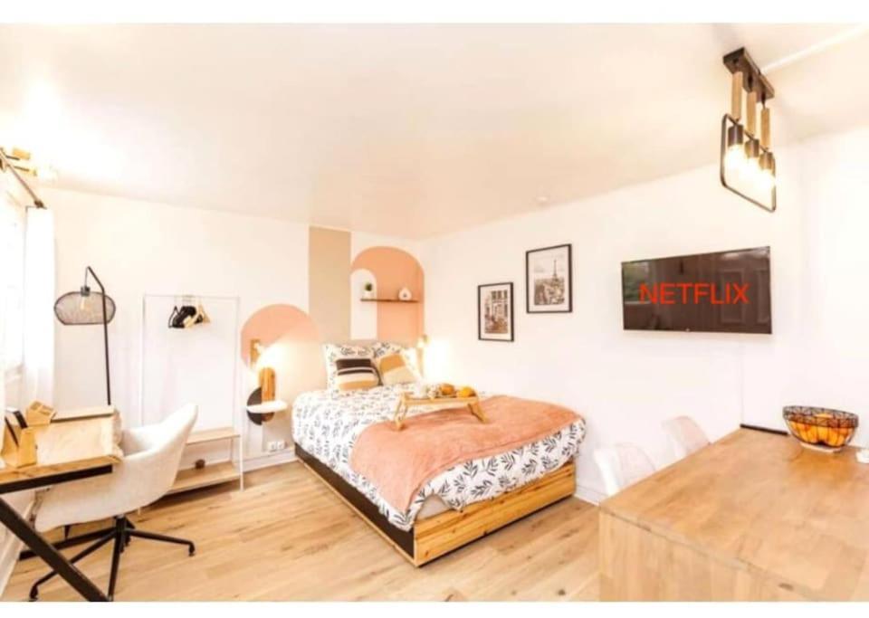 Charmant Studio Lumineux Calme Asnières Esterno foto